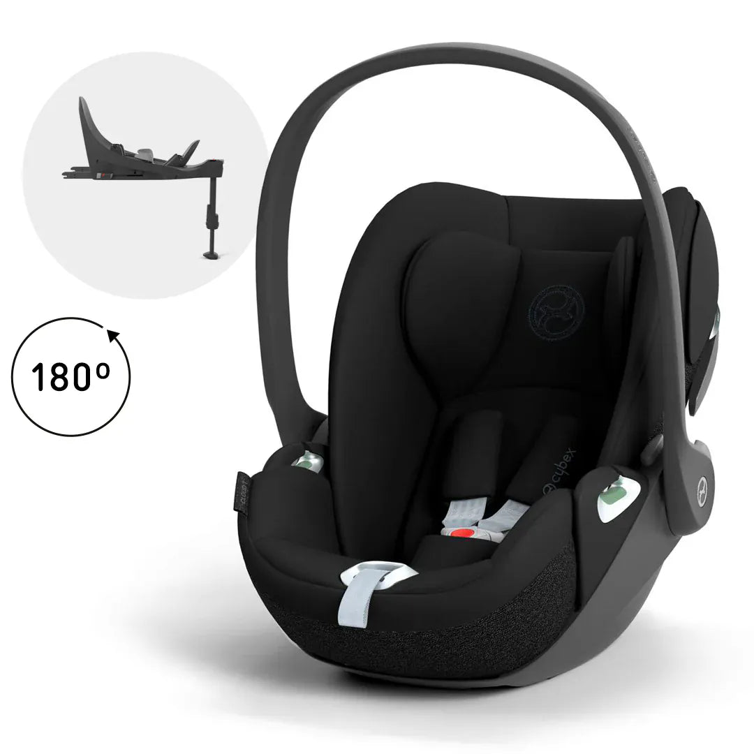 Cybex Silla de auto huevito Silla de auto nido Cloud T + Base T  i-Size Sepia Black PLUS - Cybex CBX523000345