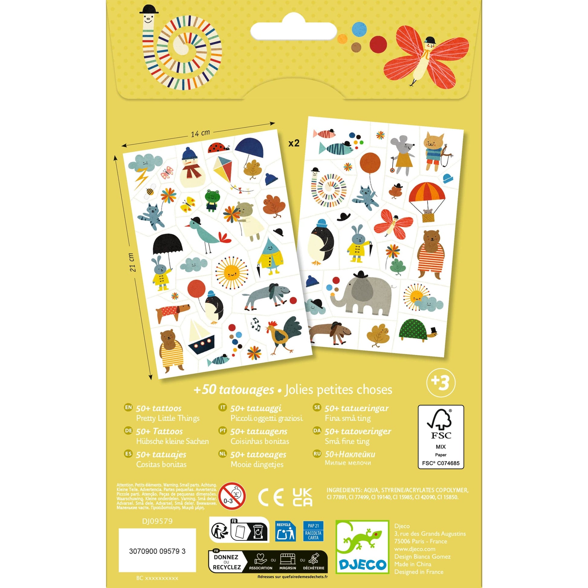 Design By Djeco Accesorios Tatuajes temporales cosas bonitas - Design by Djeco DJ09579