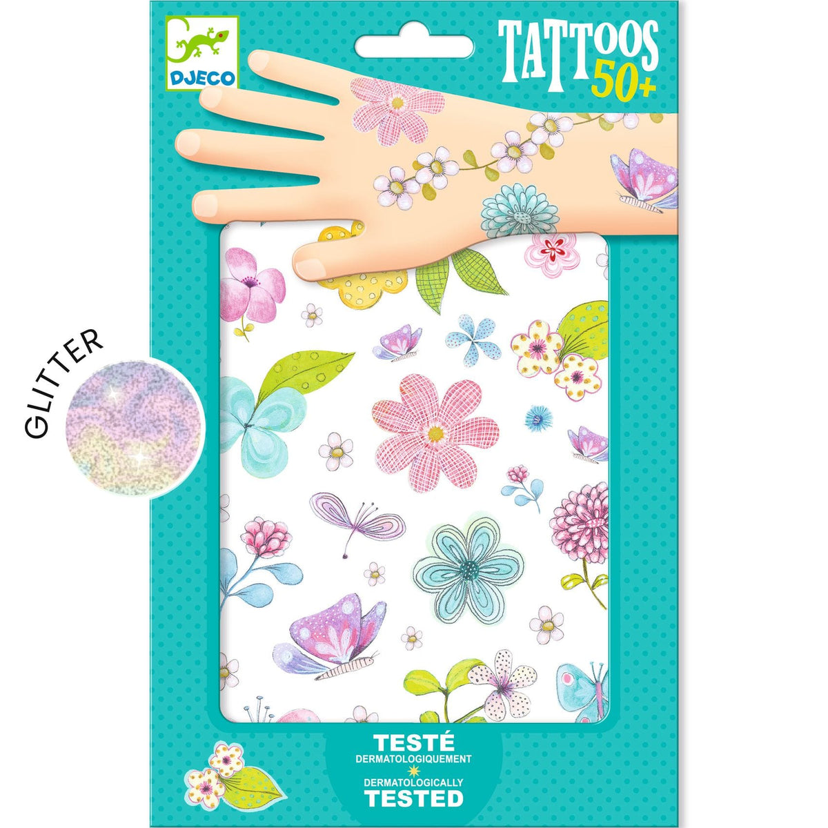 Design By Djeco Accesorios Tatuajes temporales Glittery - Design by Djeco DJ09585