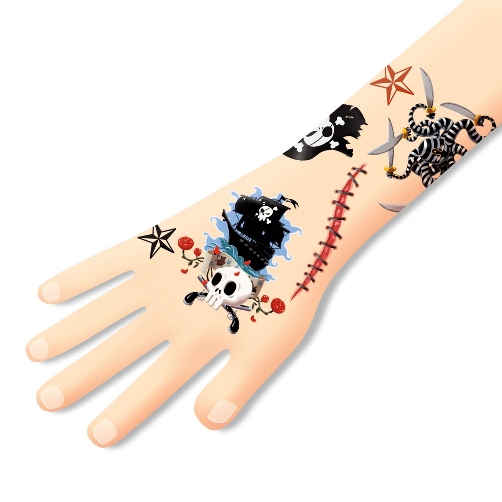 Design By Djeco Accesorios Tatuajes temporales piratas - Design by Djeco DJ09584