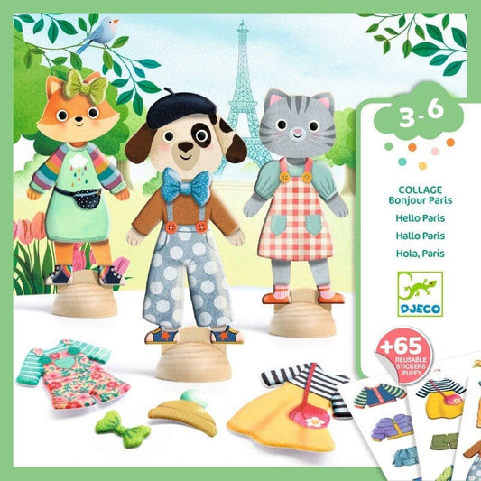 Design By Djeco Arte / Manualidades Juego de collage Bonjour Paris - Design By Djeco DJ09849
