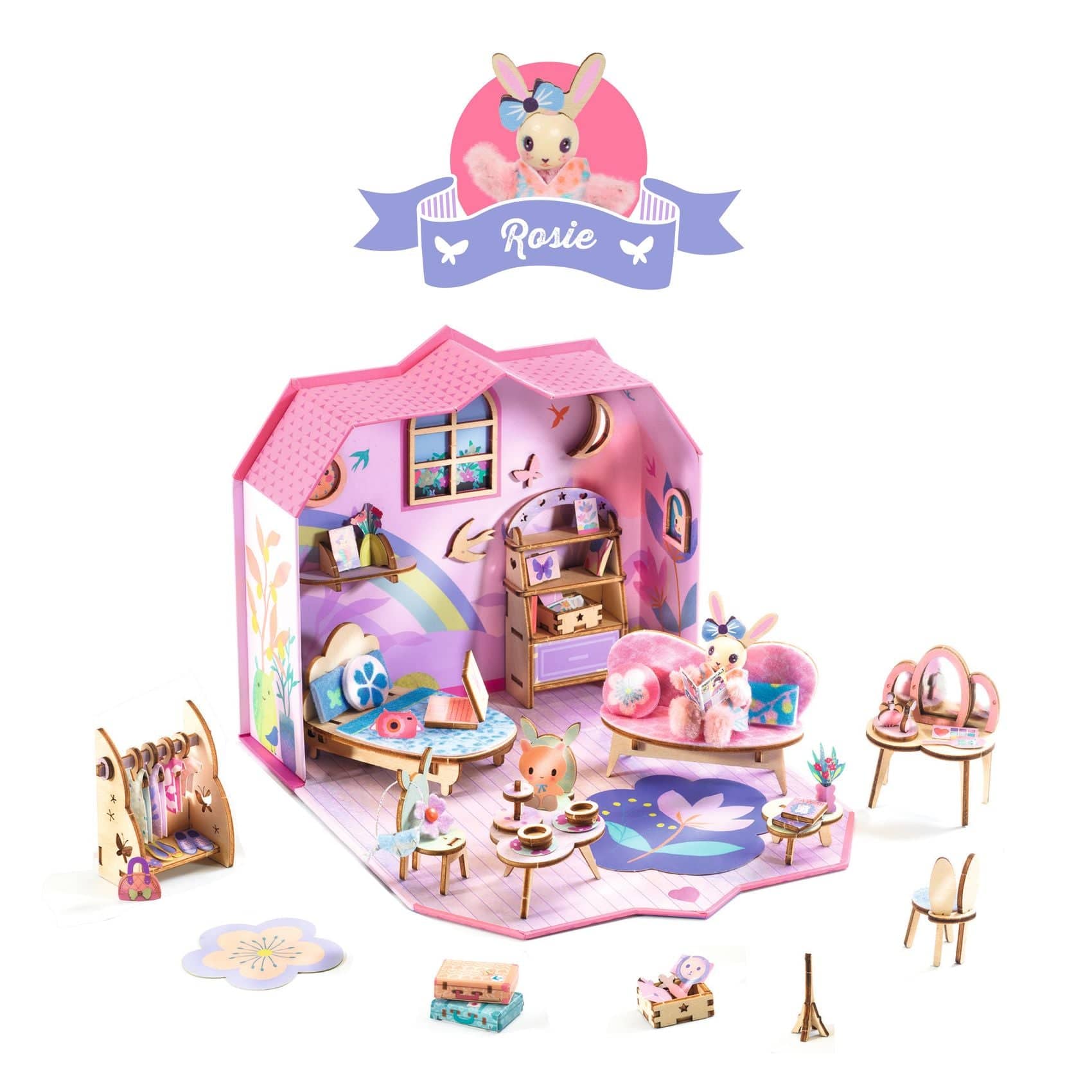 Design By Djeco Arte / Manualidades Kit Ármalo tú mismo - Mi casa Rosie - Djeco DJ08033