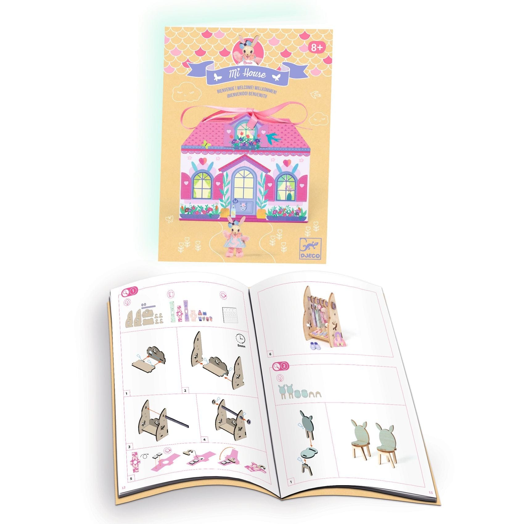 Design By Djeco Arte / Manualidades Kit Ármalo tú mismo - Mi casa Rosie - Djeco DJ08033