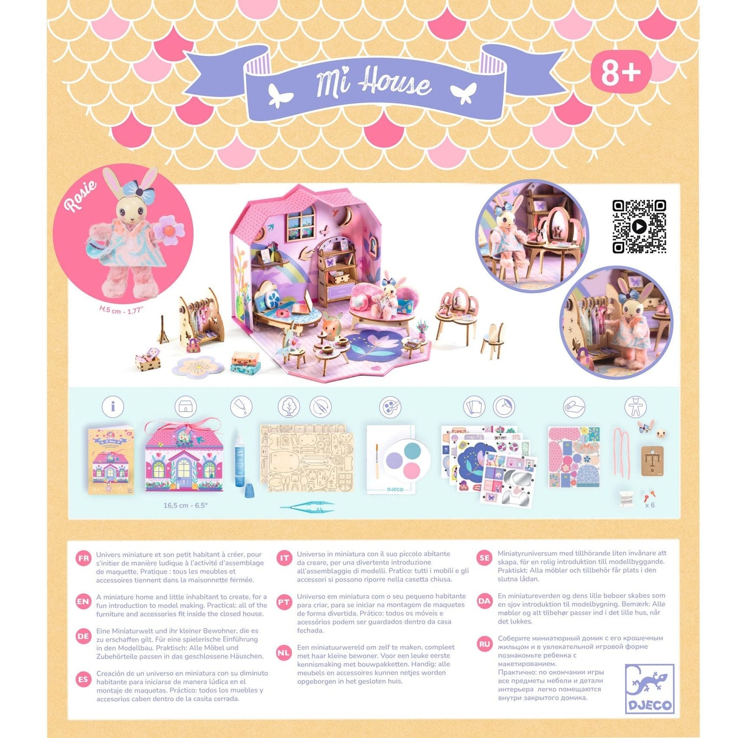 Design By Djeco Arte / Manualidades Kit Ármalo tú mismo - Mi casa Rosie - Djeco DJ08033