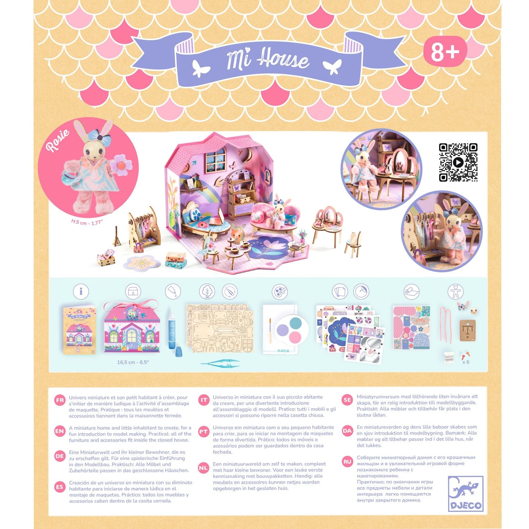 Design By Djeco Arte / Manualidades Kit Ármalo tú mismo - Mi casa Rosie - Djeco DJ08033