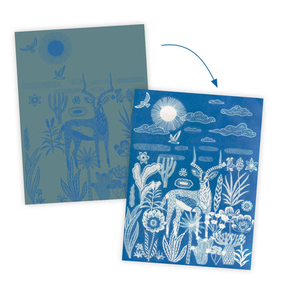 Design By Djeco Arte / Manualidades Kit Creativo Cyanotype Noche en la Sabana – Arte con Luz Design By Djeco DJ09343