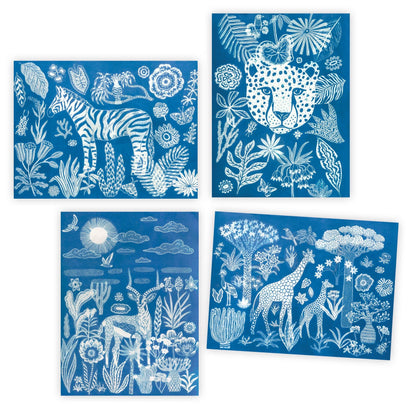 Design By Djeco Arte / Manualidades Kit Creativo Cyanotype Noche en la Sabana – Arte con Luz Design By Djeco DJ09343