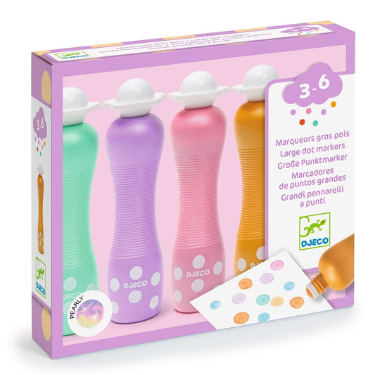 Design By Djeco Arte / Manualidades Marcadores de puntos grandes Nacarado - Design By Djeco DJ09058