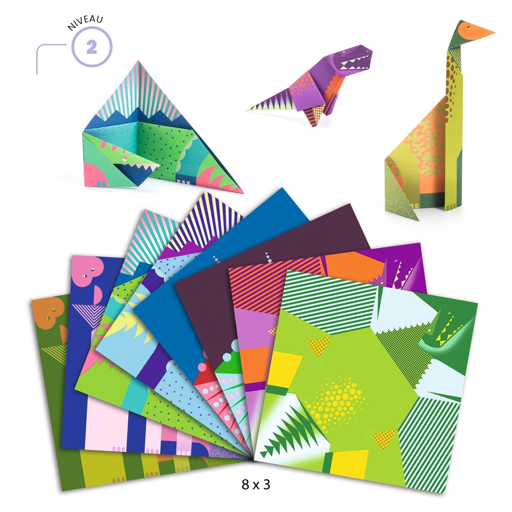 Design By Djeco Arte / Manualidades Set de Origami Dinosaurios DJ08758