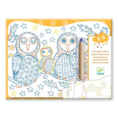Design By Djeco Arte / Manualidades Set de pintura mágica - familias del bosque DJ00064
