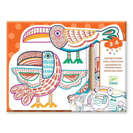 Design By Djeco Arte / Manualidades Set de pintura mágica - familias salvajes DJ00066