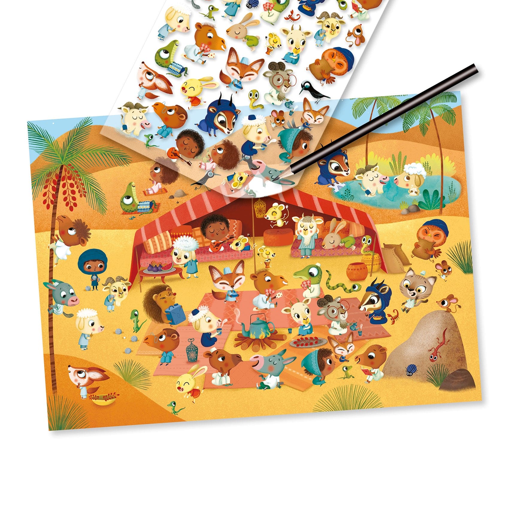 Design By Djeco Arte / Manualidades Set de transferencias Sabana, desierto y Polo Norte - Design By Djeco DJ09560