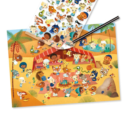 Design By Djeco Arte / Manualidades Set de transferencias Sabana, desierto y Polo Norte - Design By Djeco DJ09560