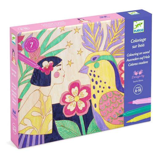 Design By Djeco Arte / Manualidades Set para colorear en madera DJ08738