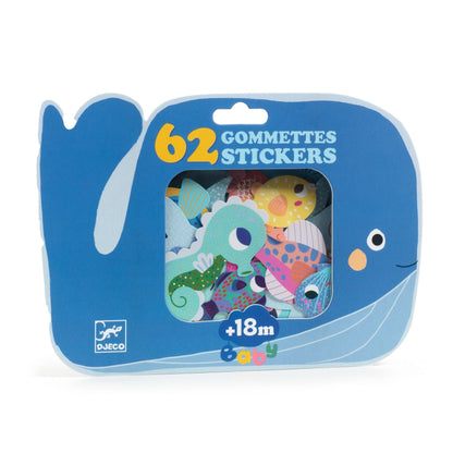 Design By Djeco Arte / Manualidades Stickers animales marinos DJ00057