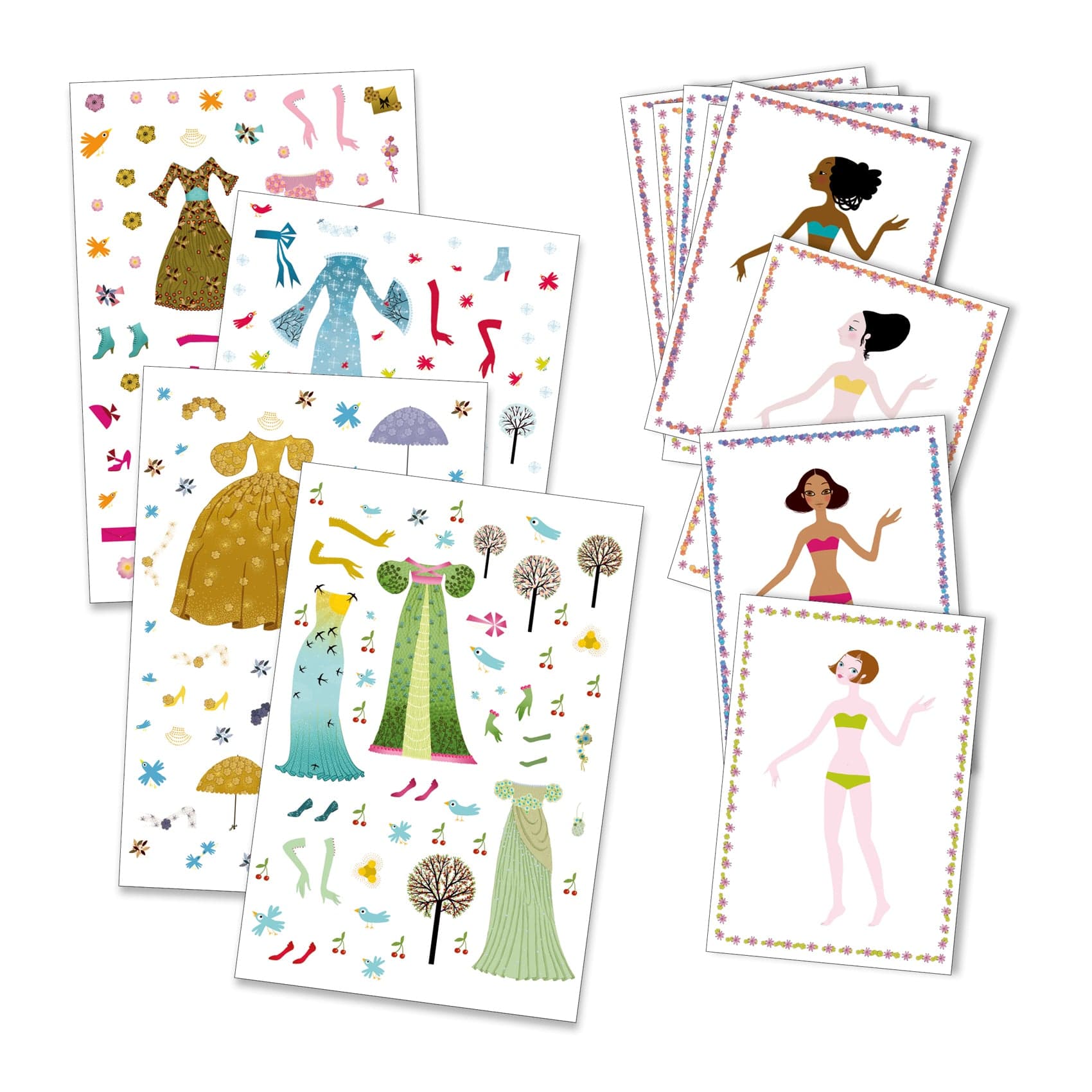 Design By Djeco Arte / Manualidades Stickers y Muñecas de Papel Reutilizables DJ09690