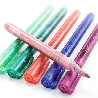 Design By Djeco Arte y Manualidades 6 Lápices Plumones glitter pasteles