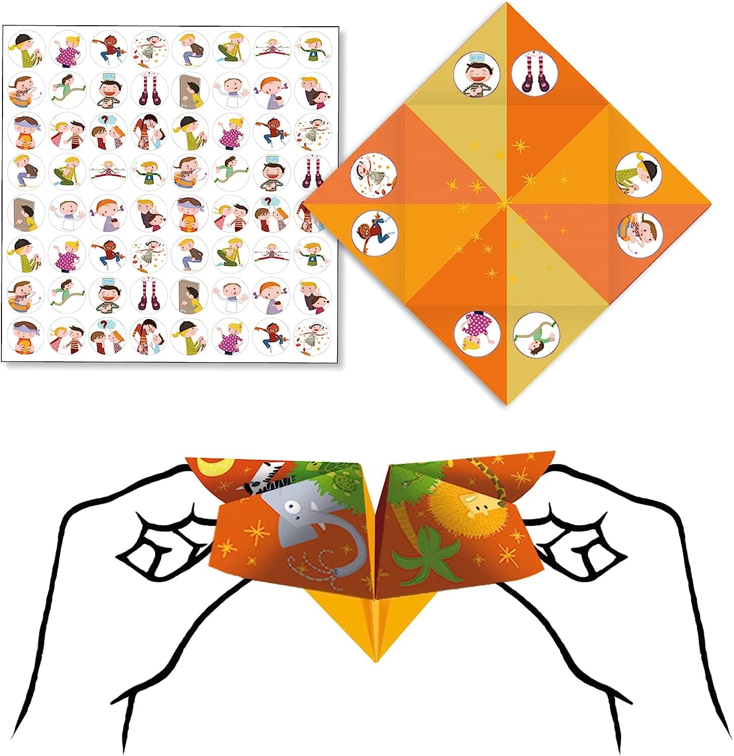 DJECO Kit de manualidades de papel de origami de dinosaurio