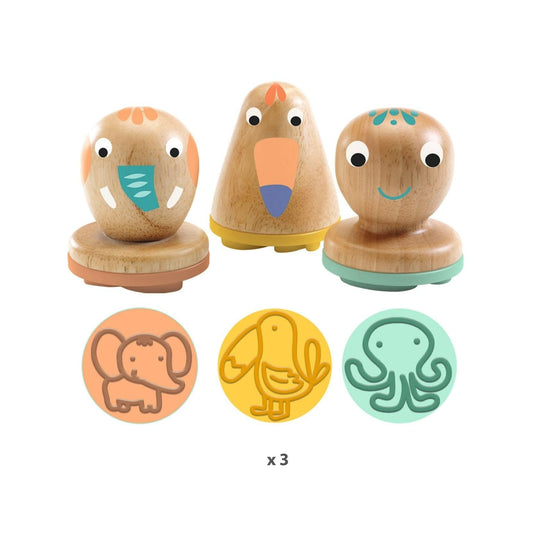 Design By Djeco Arte y Manualidades Moldes para Plasticina - Animales DJ09034