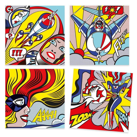 Design By Djeco Arte y Manualidades Pintar superheroes con lápices plumones