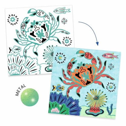 Design By Djeco Arte y Manualidades Plantillas de Dibujo Bajo el Mar