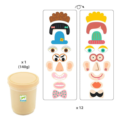 Design By Djeco Arte y Manualidades Plasticina Caras DJ09031