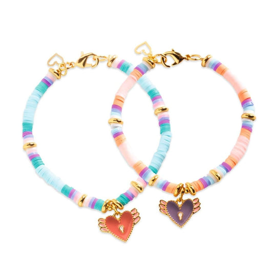 Design By Djeco Arte y Manualidades Pulseras duo de corazón heishi