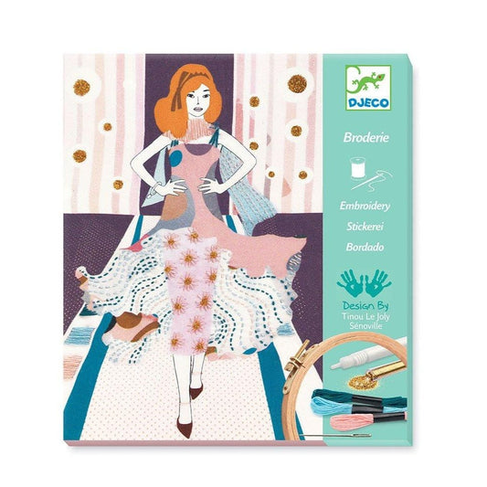 Design By Djeco Arte y Manualidades Set de bordado: Fashion Week