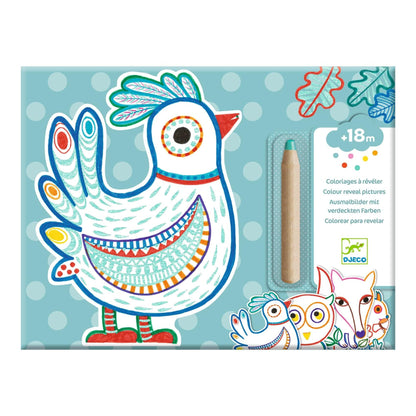 Design By Djeco Arte y Manualidades Set de pintura mágica - Amigos mágicos DJ00063