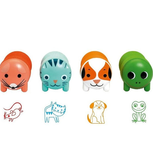 Design By Djeco Arte y Manualidades Set de timbres Animales en el Jardín DJ09009