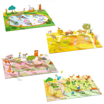 Design By Djeco Sticker Set Stickers elevables Granja - Design By Djeco DJ00045