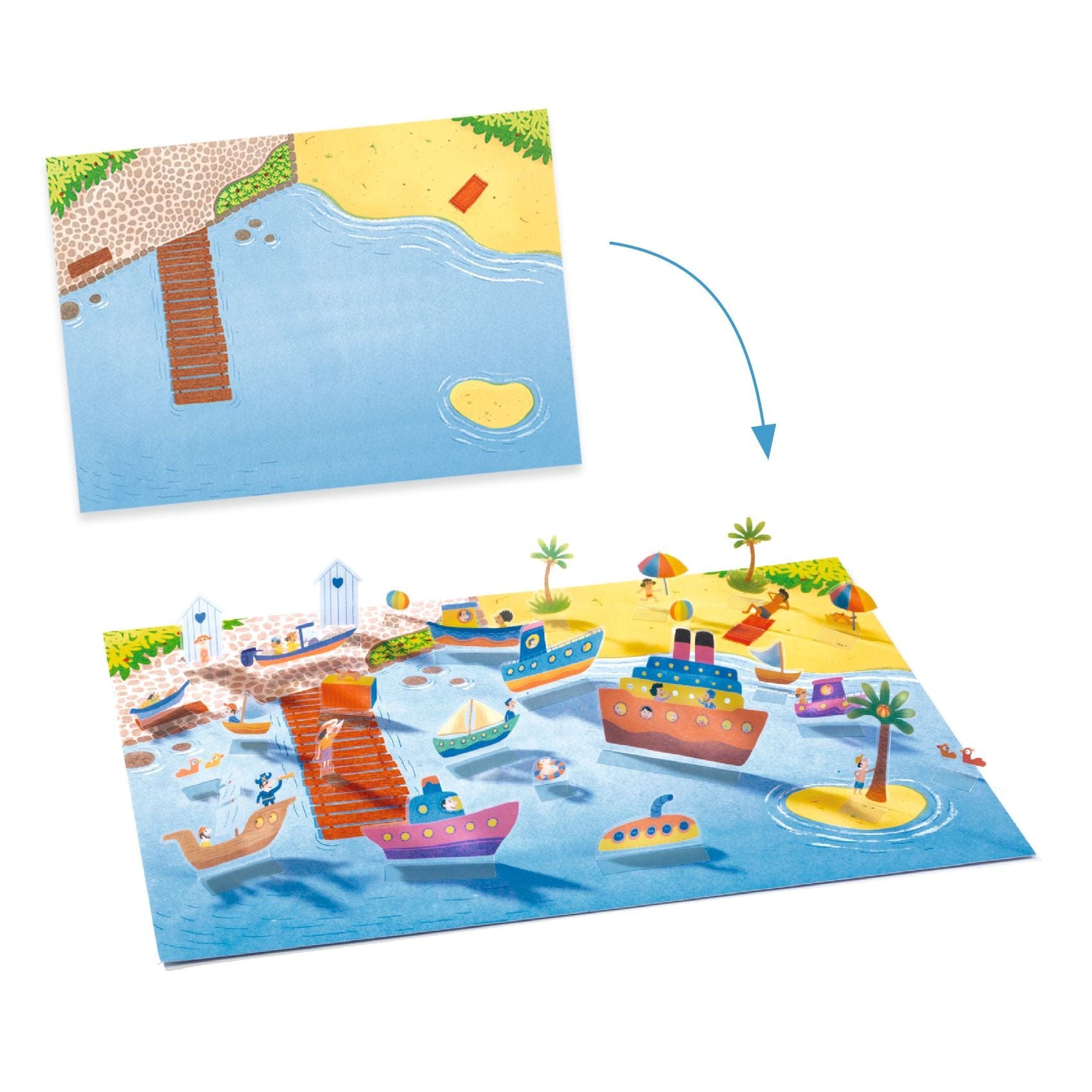 Design By Djeco Sticker Set Stickers elevables Vehículos - Design By Djeco DJ00043