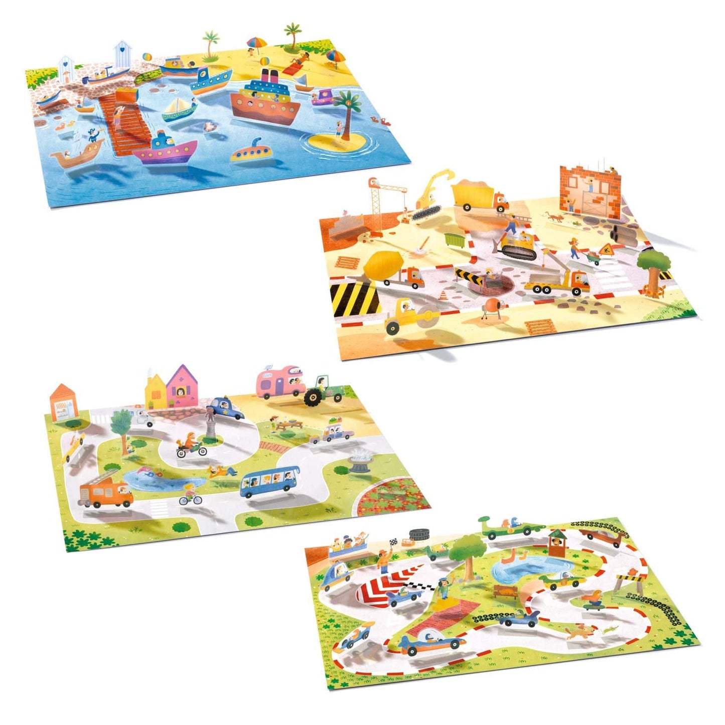 Design By Djeco Sticker Set Stickers elevables Vehículos - Design By Djeco DJ00043