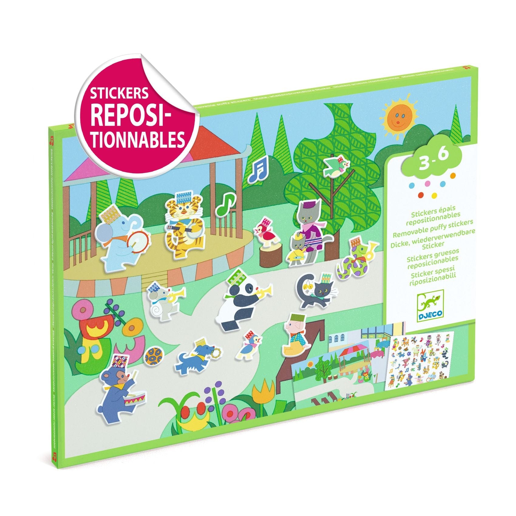 Design By Djeco Sticker Stickers reutilizables Fanfarria - Desing By Djeco DJ09947