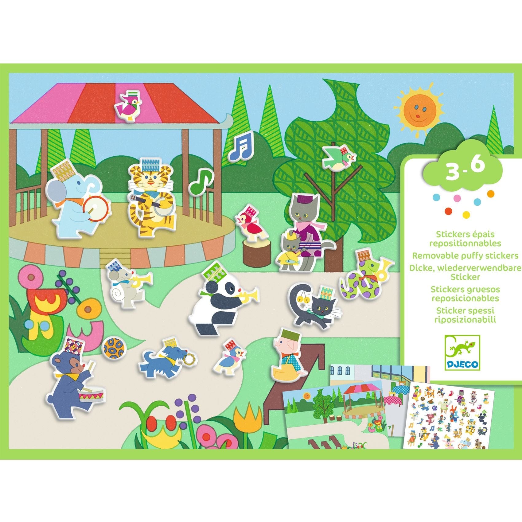 Design By Djeco Sticker Stickers reutilizables Fanfarria - Desing By Djeco DJ09947