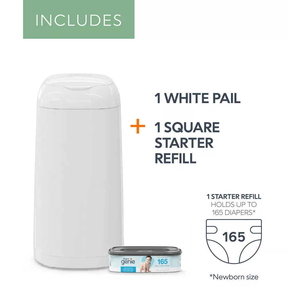 Diaper Genie Artículos para el baño Pack Contenedor de pañales Classic + Recambio 270 u - Diaper Genie I000660-I000685