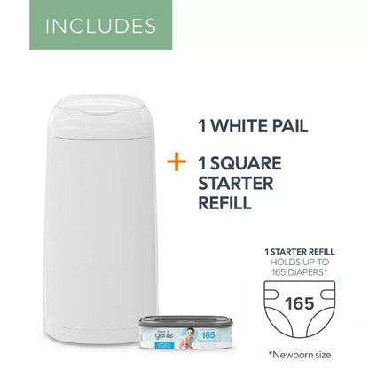 Diaper Genie Artículos para el baño Pack Contenedor de pañales Classic + Recambio 270 u - Diaper Genie I000660-I000685