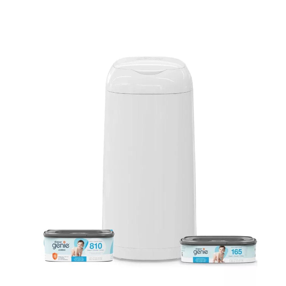 Diaper Genie Artículos para el baño Pack Contenedor de pañales Classic + Recambio Jumbo 810 Pañales - Diaper Genie I000917/I000660
