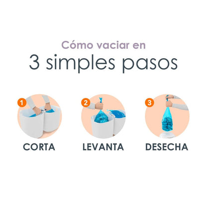 Diaper Genie Artículos para el baño Pack Contenedor de pañales Compact + Recambio 270 Pañales - Diaper Genie
