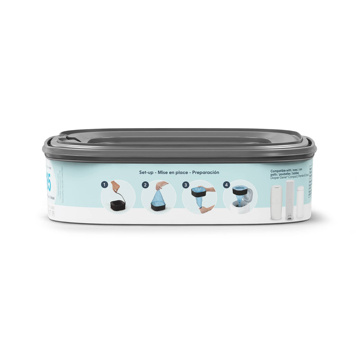 Diaper Genie Artículos para el baño Recambio individual basurero Diaper Genie Jumbo 165 pañales I000917