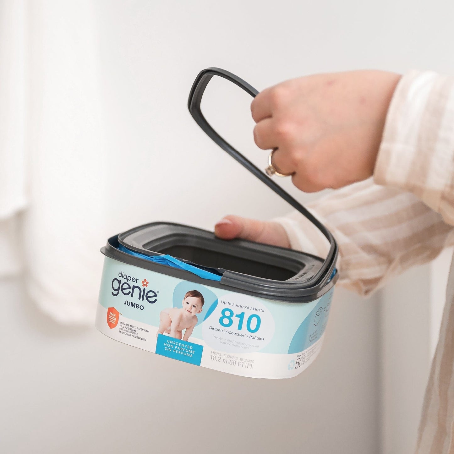 Diaper Genie Artículos para el baño Recambio individual basurero Diaper Genie Jumbo 810 pañales I000917
