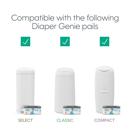 Diaper Genie Artículos para el baño Recambio individual basurero Diaper Genie Jumbo 810 pañales I000917