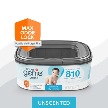 Diaper Genie Artículos para el baño Recambio individual basurero Diaper Genie Jumbo 810 pañales I000917