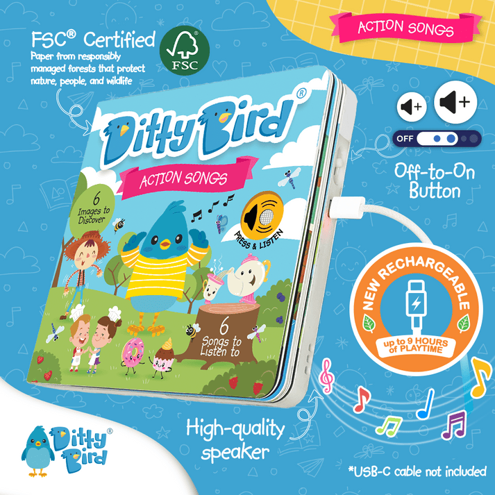 Ditty Bird Libro Musical Libro Interactivo Musical Action Songs - Ditty Bird DI013