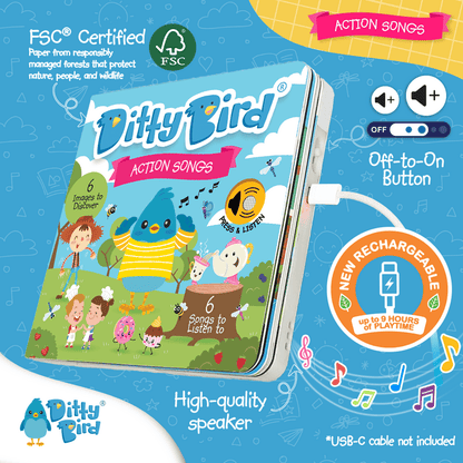 Ditty Bird Libro Musical Libro Interactivo Musical Action Songs - Ditty Bird DI013