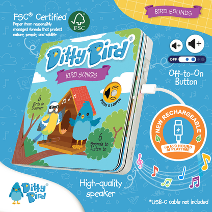 Ditty Bird Libro Musical Libro Interactivo Musical Bird Songs - Ditty Bird DI009