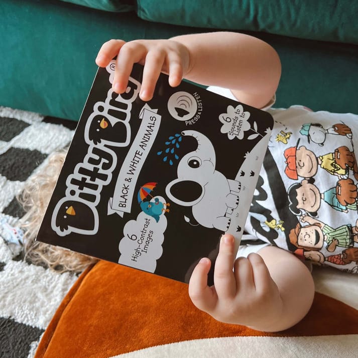 Ditty Bird Libro Musical Libro Interactivo Musical Black and White Animals - Ditty Bird DI034