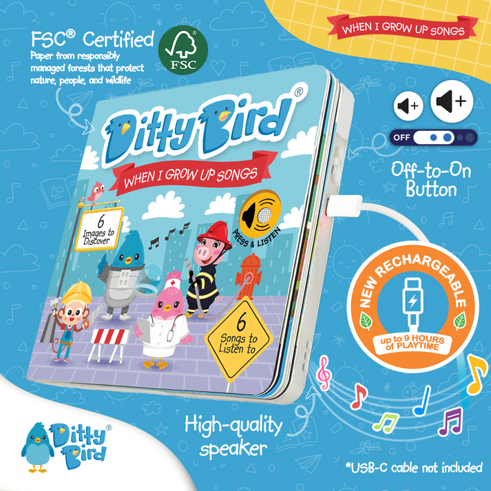 Ditty Bird Libro Musical Libro Interactivo Musical Career Songs - Ditty Bird DI024