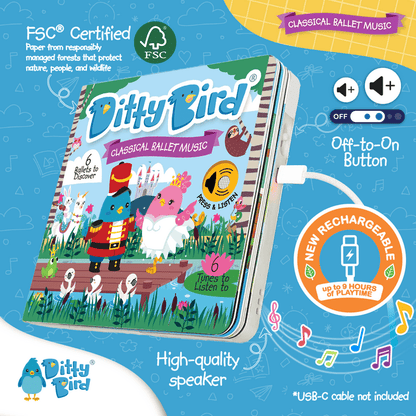 Ditty Bird Libro Musical Libro Interactivo Musical Classical Ballet - Ditty Bird DI019