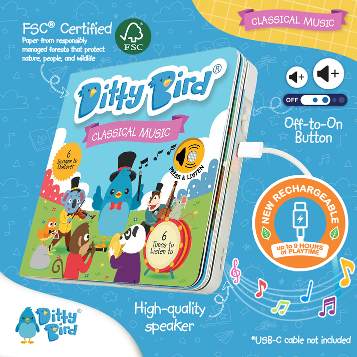 Ditty Bird Libro Musical Libro Interactivo Musical Classical Music - Ditty Bird DI006